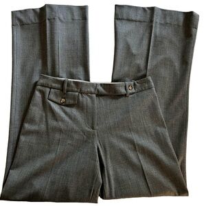Michael Kors wool women’s wide leg dress pants gray size 8 Preppy Quiet Luxury